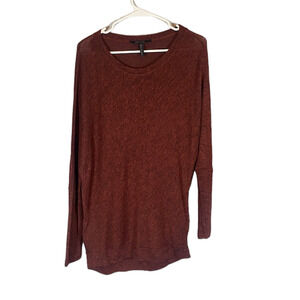 BCBGMAXAZRIA Women’s Maroon Knit Dolman Sleeve Lightweight Blouse Size S